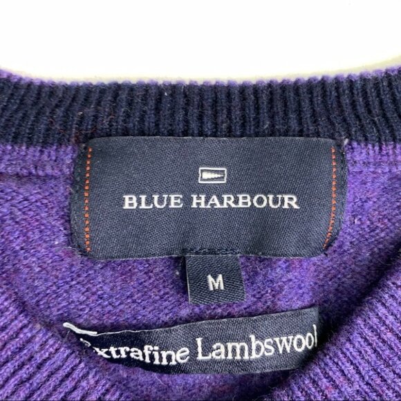 HOST PICK Blue  Harbour Purple Extra Fine Lambswool Sweater - Picture 6 of 8